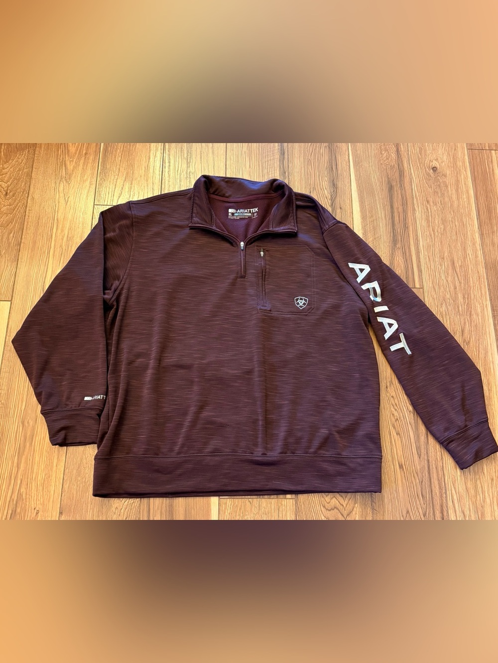 Ariat Burgundy Quarter-Zip Performance Pullover